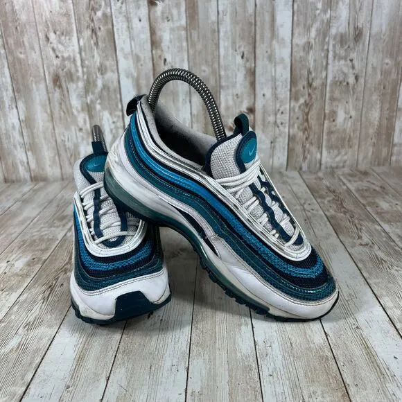 Nike Air Max 97 Athletic Sneaker Blue White Gradient Wave‎ Design 4.5Y Womens 6