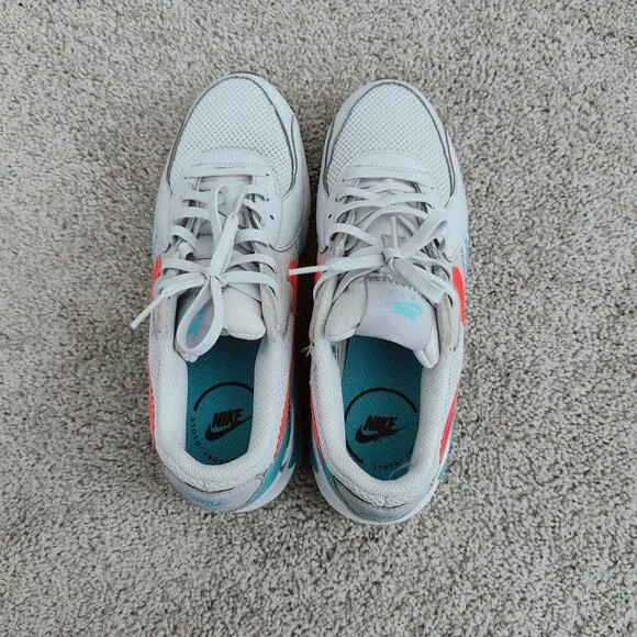Nike Air Max Women's Size 8.5 Blue Gray Orange Running Shoes Sneakers CD5432-008