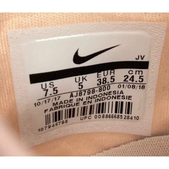 Nike Ashin Modern Lx Women's Size 7.5 Shoes Pink Sneakers AJ8798-800