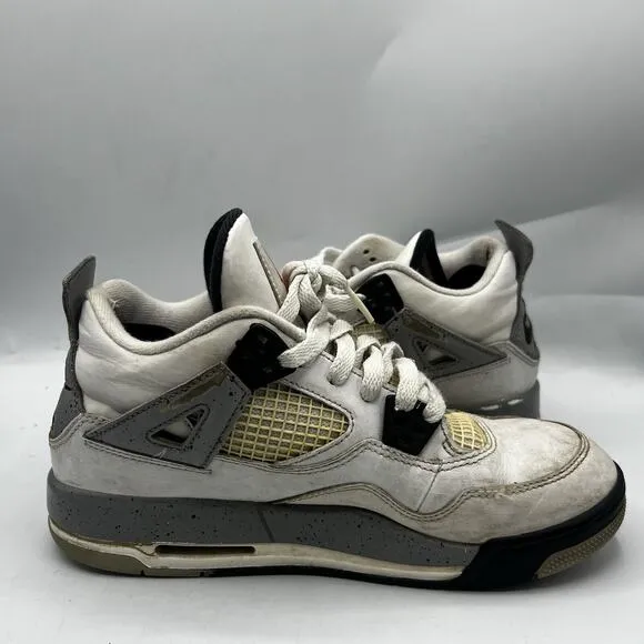Nike Boys Air Jordan 4 White Size 5Y Basketball Shoes Sneakers 836016-192
