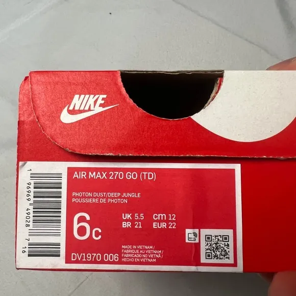 Nike Dunk Low &amp; Air Max 270 Go Toddler Sneakers Bundle - Black White Green 6C