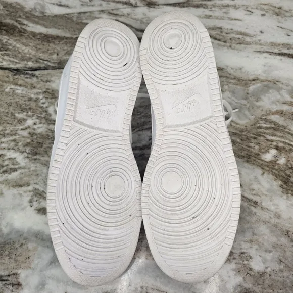 Nike Ebernon Low Men 12 Basketball Shoe Triple White Athletic Sneaker AQ1779