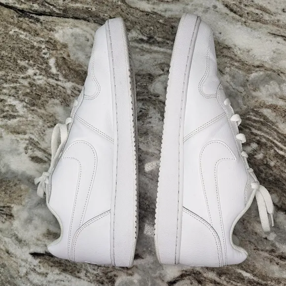 Nike Ebernon Low Men 12 Basketball Shoe Triple White Athletic Sneaker AQ1779