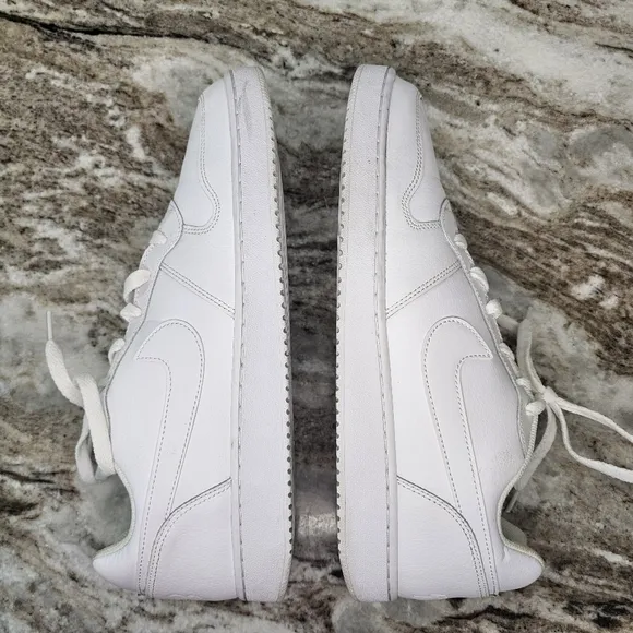 Nike Ebernon Low Men 12 Basketball Shoe Triple White Athletic Sneaker AQ1779