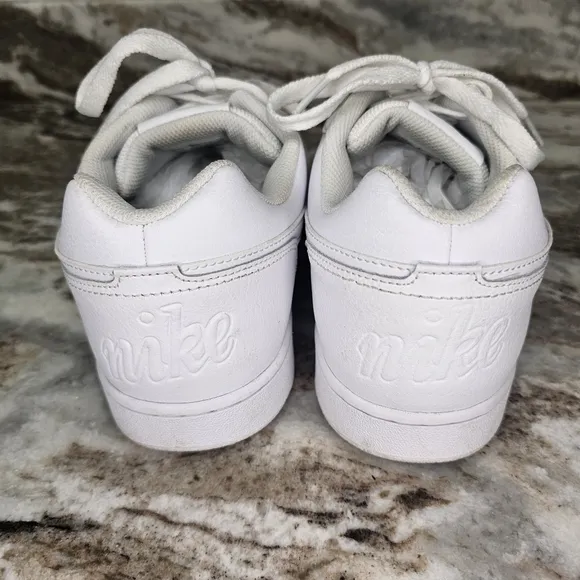 Nike Ebernon Low Men 12 Basketball Shoe Triple White Athletic Sneaker AQ1779