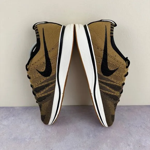 Nike Flyknit Shoes Men's 8.5 Athletic Trainer Sneakers Golden Beige AH8396-203