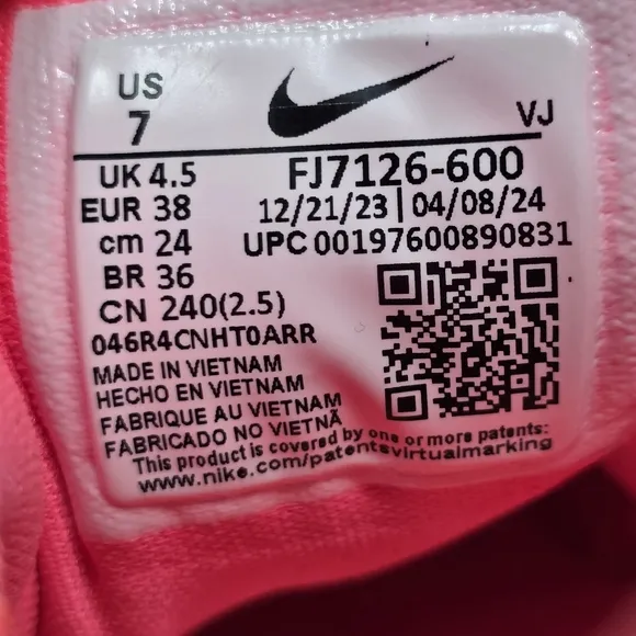 Nike Free Metcon 6 'Hot Punch' Pink White FJ7126-600 Women's Size 7 Shoes New