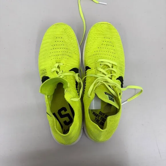 Nike Free RN Flyknit Olympic USA Volt Yellow Sneakers Shoes 842545-701 Mens 10.5