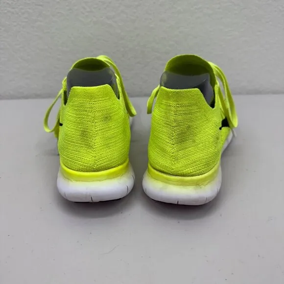 Nike Free RN Flyknit Olympic USA Volt Yellow Sneakers Shoes 842545-701 Mens 10.5
