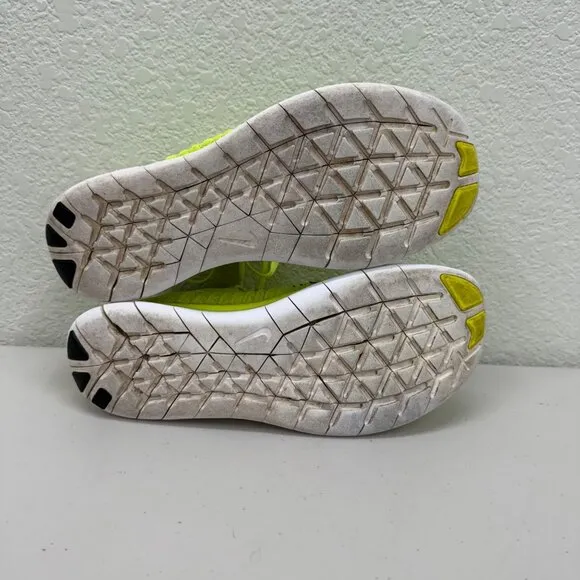 Nike Free RN Flyknit Olympic USA Volt Yellow Sneakers Shoes 842545-701 Mens 10.5