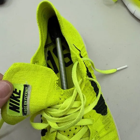 Nike Free RN Flyknit Olympic USA Volt Yellow Sneakers Shoes 842545-701 Mens 10.5