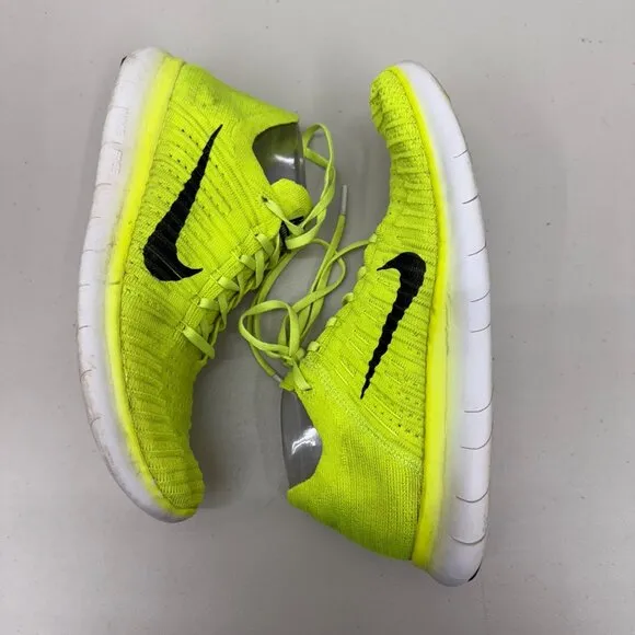 Nike Free RN Flyknit Olympic USA Volt Yellow Sneakers Shoes 842545-701 Mens 10.5
