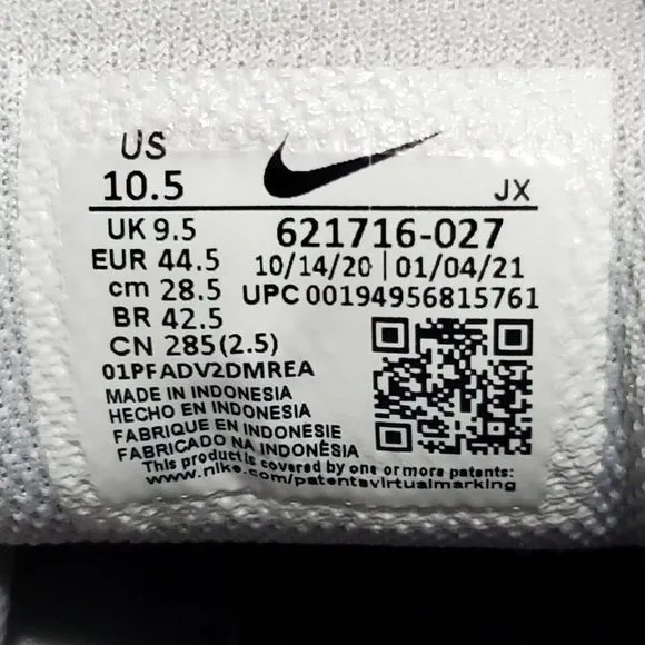 Nike Reax 8 TR Mesh Athletic Training‎ Sneakers Mens 10.5 Gray/Orange 621716-027