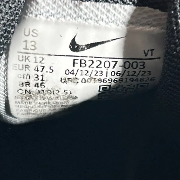 Nike Revolution 7 Mens Size 13 Road Running Shoes Black Sneakers Walking Gym Jog