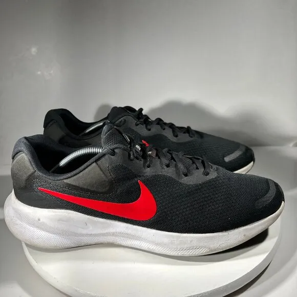Nike Revolution 7 Mens Size 13 Road Running Shoes Black Sneakers Walking Gym Jog