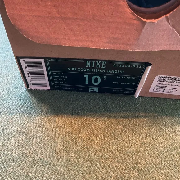 Nike SB Stefan Janoski Black Floral Skate Shoes brand new with Box 10.5