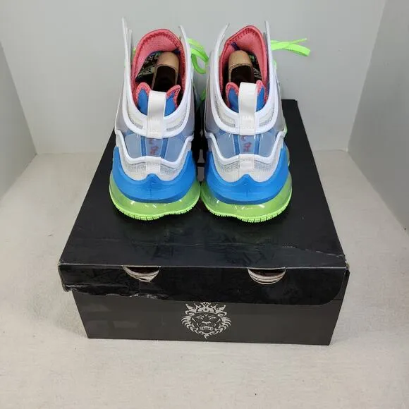 Nike Shoes Mens Sz 12 LeBron XIX 19 GS Dutch Blue Lime Glow Sneakers DC9339-400