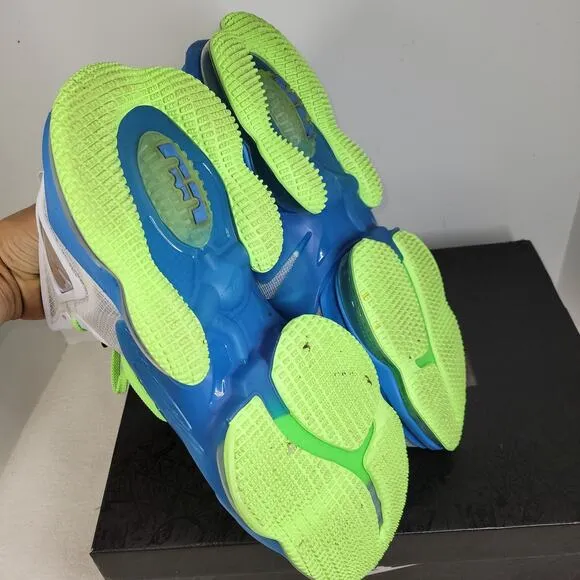 Nike Shoes Mens Sz 12 LeBron XIX 19 GS Dutch Blue Lime Glow Sneakers DC9339-400