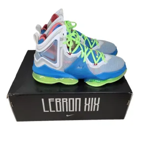 Nike Shoes Mens Sz 12 LeBron XIX 19 GS Dutch Blue Lime Glow Sneakers DC9339-400