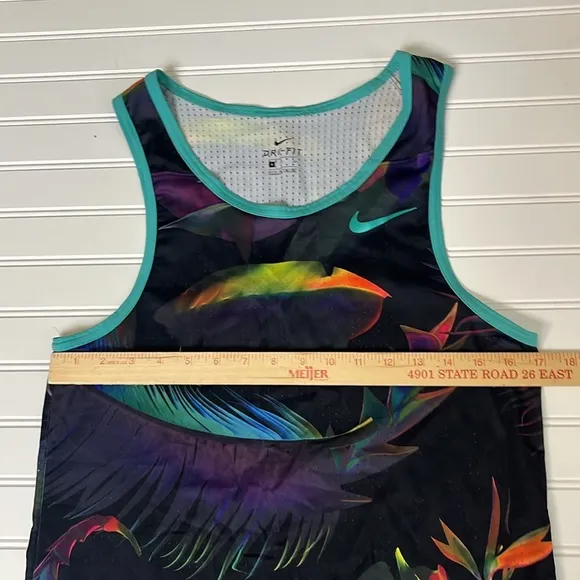 NIKE Shoes of Paradise logo Dri-Fit Mesh Jersey Tank Top Muscle Shirt Medium