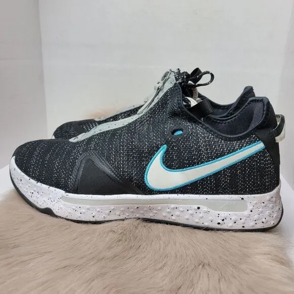 Nike PG 4 Basketball Sneakers Shoes CD5079-004 Black White Men's Shoes Size 13
