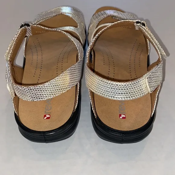 NWOB Revere Zanzibar Metallic Gold Sandals