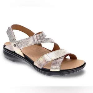 NWOB Revere Zanzibar Metallic Gold Sandals