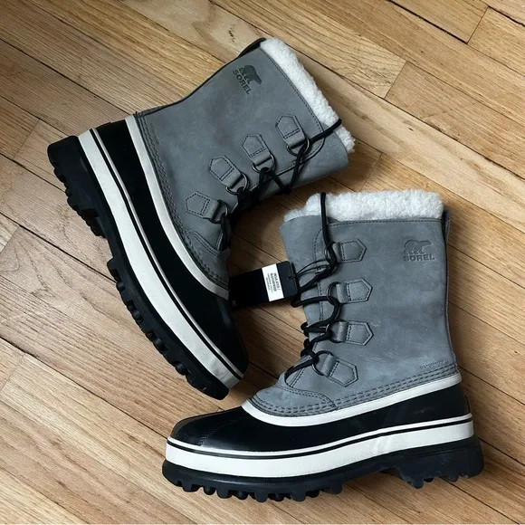 NWOB SOREL Caribou grey winter snow boots size 10.5 women’s