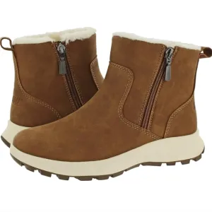 NWOT Khombu Sienna All Weather Snow Boot Zip Memory Foam Leather Suede Brown 8