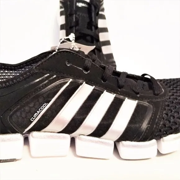 NWT Adidas athletic shoes running 7.5 Black white Mesh light DISCOUNT SHIPPING!!