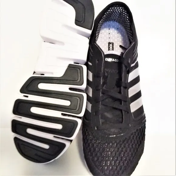 NWT Adidas athletic shoes running 7.5 Black white Mesh light DISCOUNT SHIPPING!!