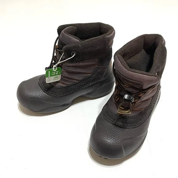 NWT Columbia Toddler Kids Brown Snow Boots Size 11