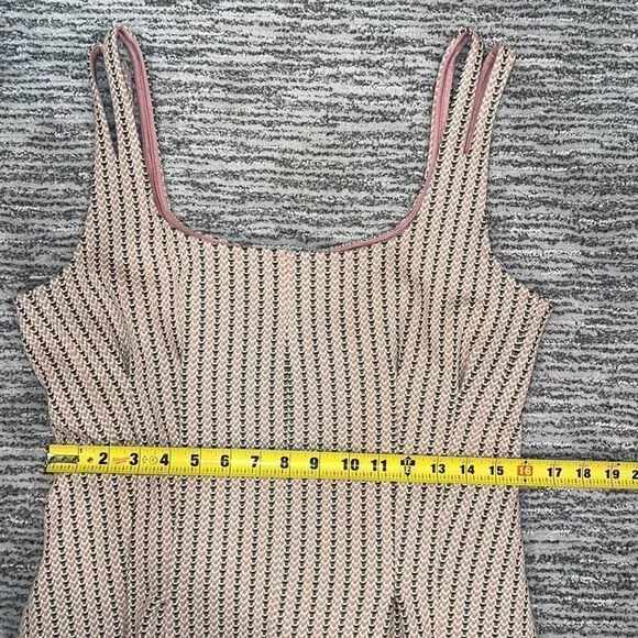 NWT Anthropologie Maeve Jacquard Mini Dress Tan Large