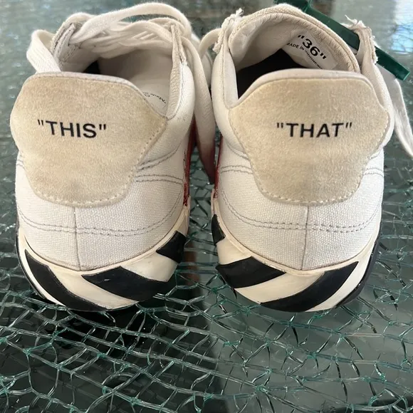 Off-White Unisex  White and Black Sneakers