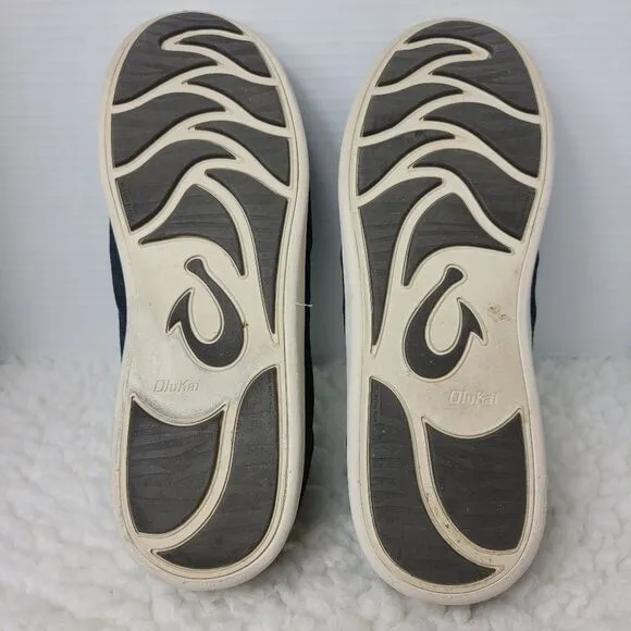Olukai AlapaLi Mens Size 12 Navy Blue Mesh Low  Slip On Sneaker Shoes