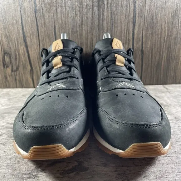 Olukai HUAKA'I LI Black Leather Casual Shoes Sneakers Men's Size 8.5M 10406-4040