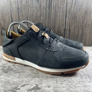 Olukai HUAKA'I LI Black Leather Casual Shoes Sneakers Men's Size 8.5M 10406-4040
