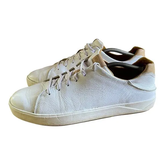 OluKai Lae'Ahi Li'Ili Mens White Leather Lace Up Casual Sneakers Shoes Size 12