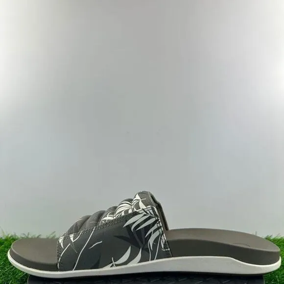 OluKai Maha Olu Men Size 11 Green Hunter Aloha Slides Sandals NEW