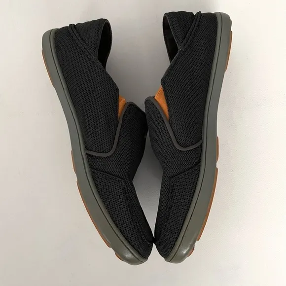 OluKai Men’s Nohea Mesh Shoes Dark Shadow/Dark Shadowgrey Orange 8.5