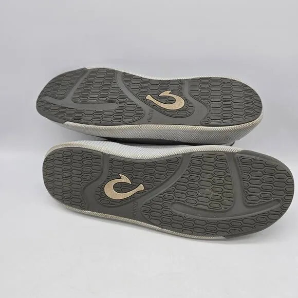 Olukai Nanea Li Men's Canvas Slip-On Sneakers Shoes Casual Gray Size 9.5