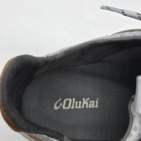 Olukai Nanea Li Men's Canvas Slip-On Sneakers Shoes Casual Gray Size 9.5