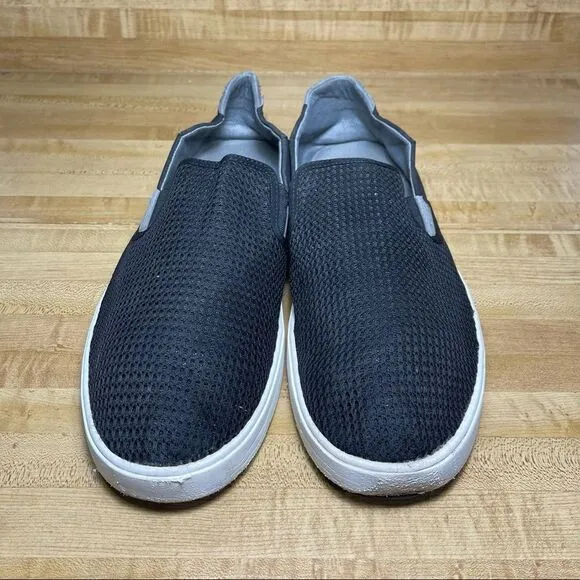 Olukai Mens Lae‘ahi Sneaker Shoes Black Mesh Slip-On Drop In Heel Size 14