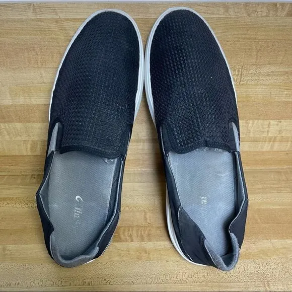 Olukai Mens Lae‘ahi Sneaker Shoes Black Mesh Slip-On Drop In Heel Size 14