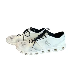 On Cloud X Mens 13 Running Shoes White Black Lightweight Mesh Walking Trainer