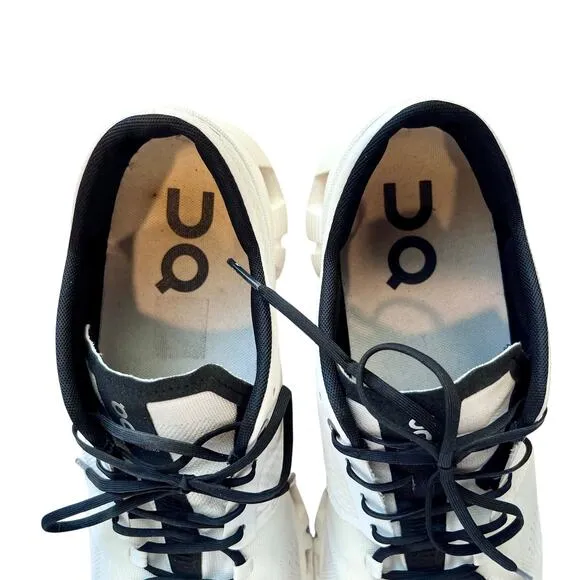On Cloud X Mens 13 Running Shoes White Black Lightweight Mesh Walking Trainer