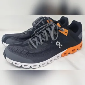 ON Cloudflow 3 Men's Black/Turmeric Running Walking Athletic Shoes Size 10