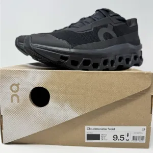 On Cloudmonster Void Men’s Size 9.5 Walking /Running Shoes Black ••New In Box••