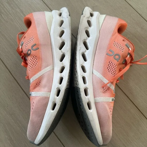 On Cloudsurfer Mens 11.5 Shoes Orange Sneaker Running Athletic Gym Swiss Walking