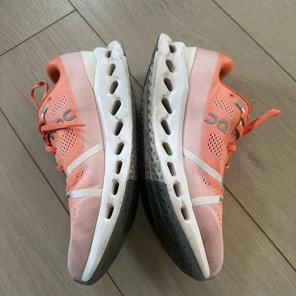 On Cloudsurfer Mens 11.5 Shoes Orange Sneaker Running Athletic Gym Swiss Walking